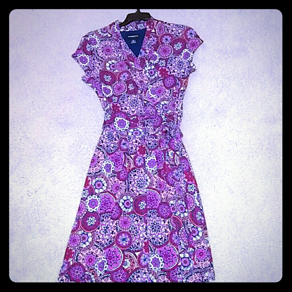 Liz Claiborne Paisley wrap dress